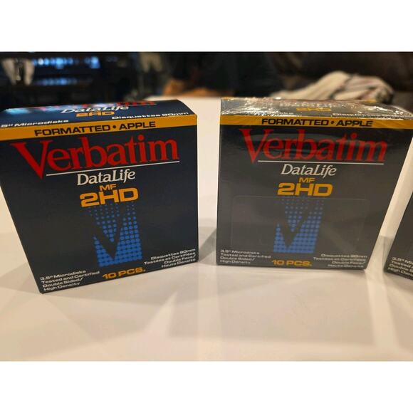 New Qty. 29 Vintage Verbatim 3.5” MF2HD Double Sided High Density Floppy Disks - Picture 4 of 10